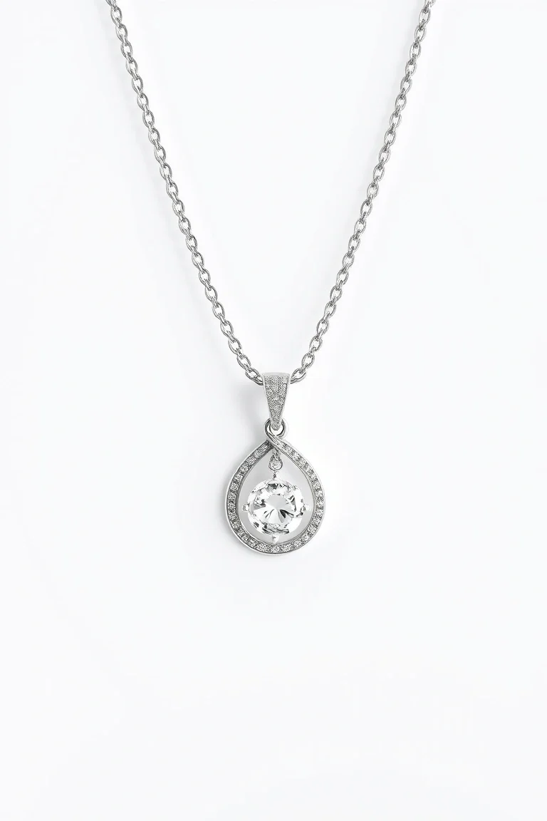 14K White Gold Pendant Chain 20 In.