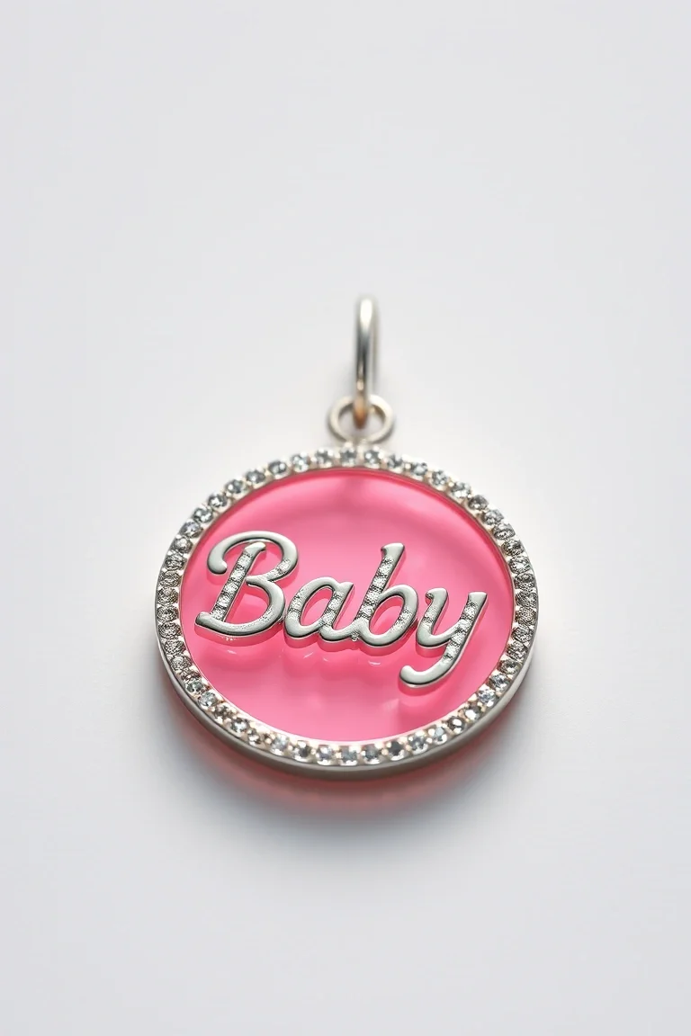 14K White Gold Pink Birth Certificate