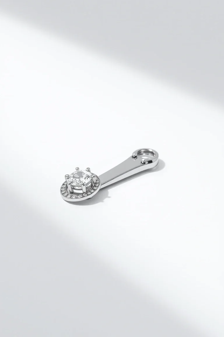 14K White Gold Slide