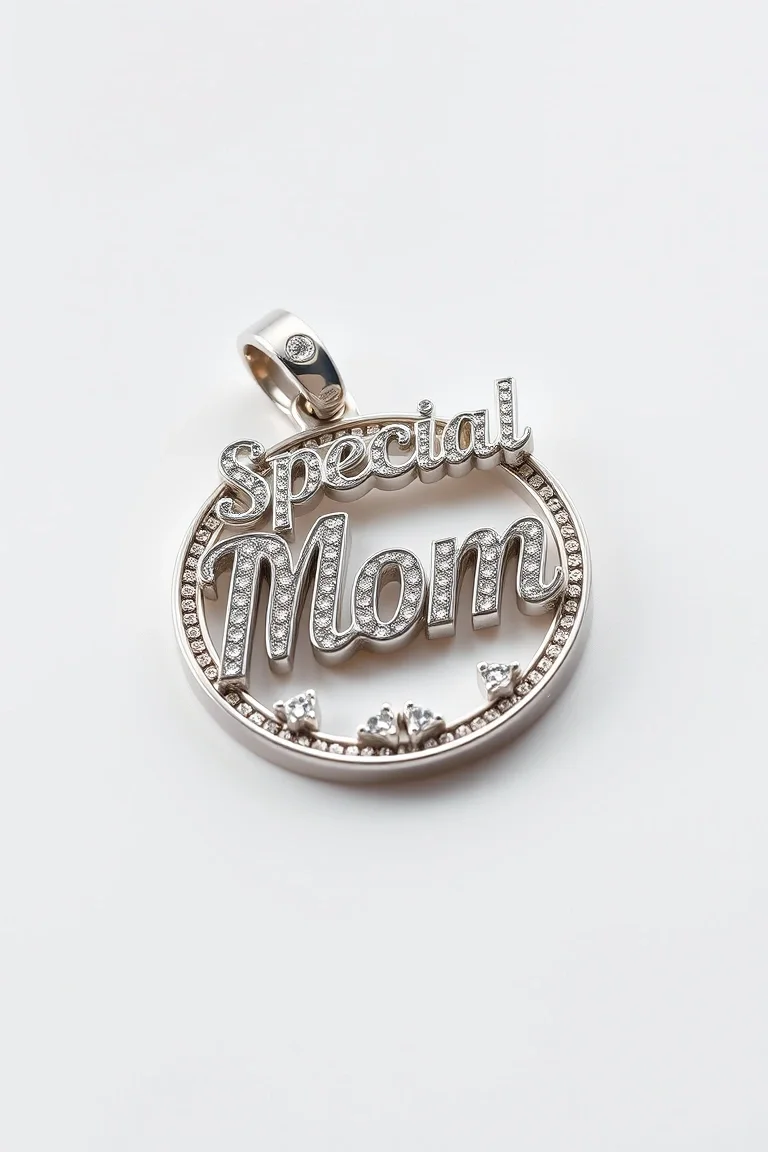 14K WHITE GOLD SPECIAL MOM CHARM