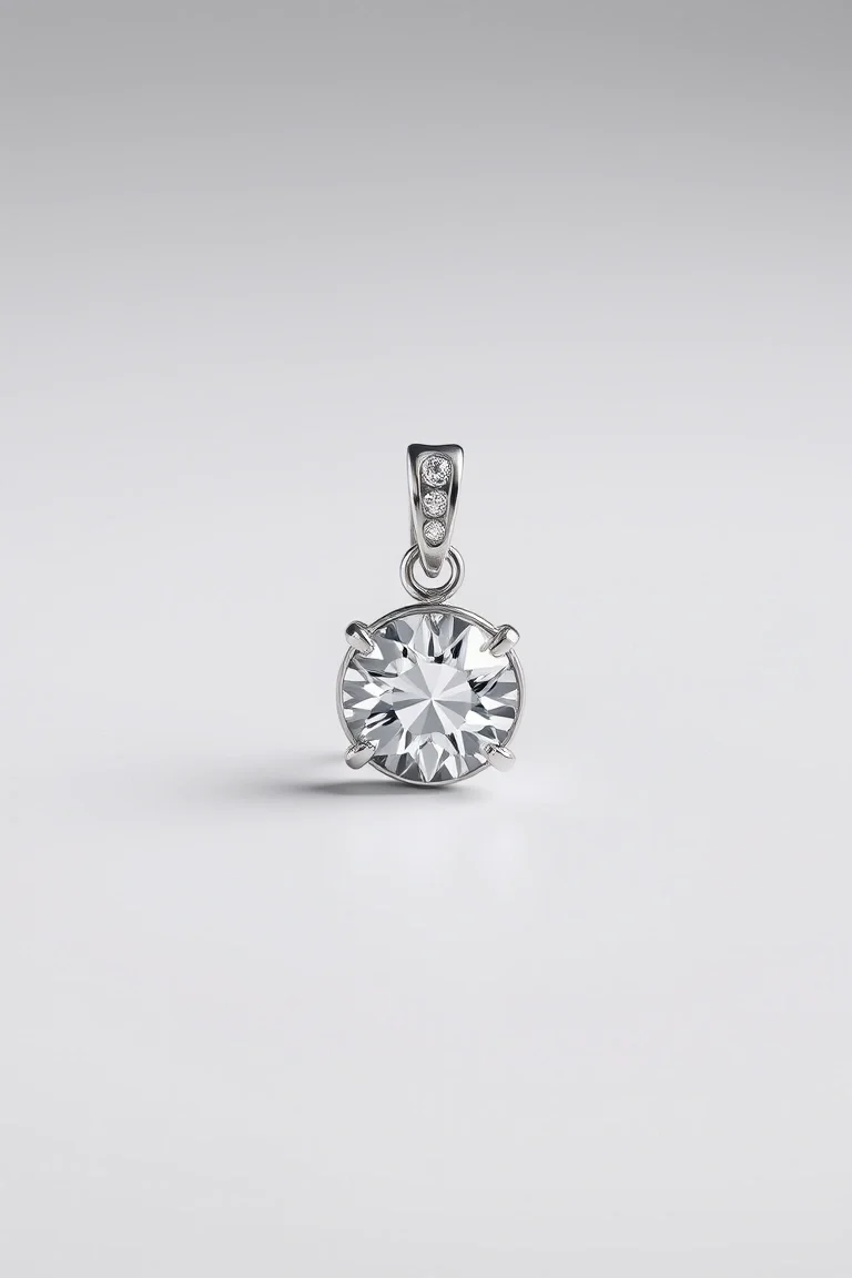 14K WHITE GOLD VIRGO CHARM