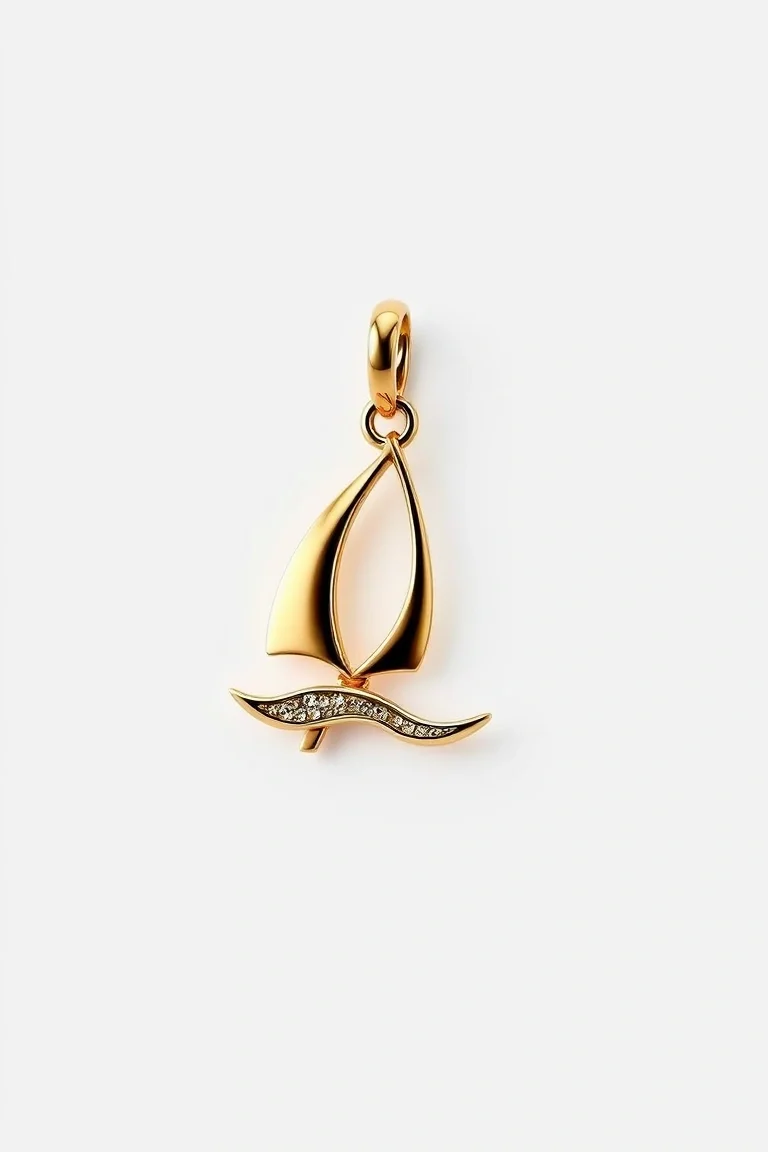 14K Windsurfer Charm