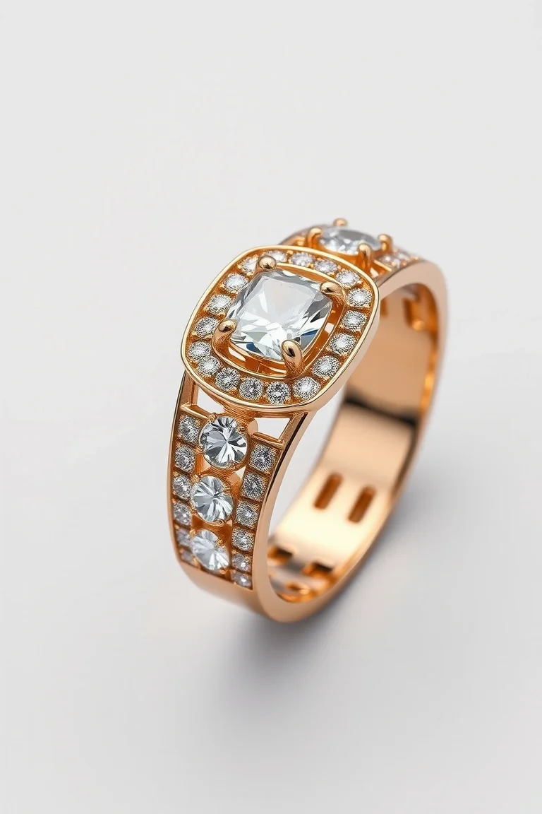 14K X AND O STAMPATO 7 INCH