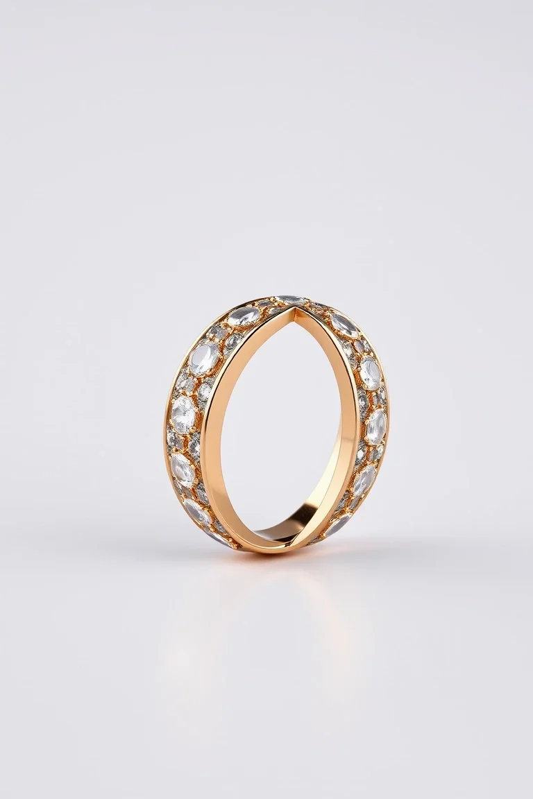 14K X AND O STAMPATO 8 INCH