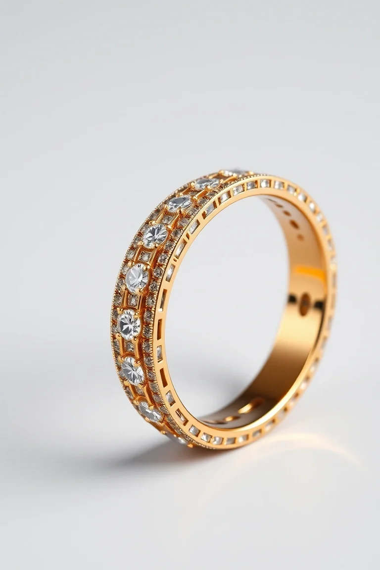 14K X AND O STAMPATO 8 INCH