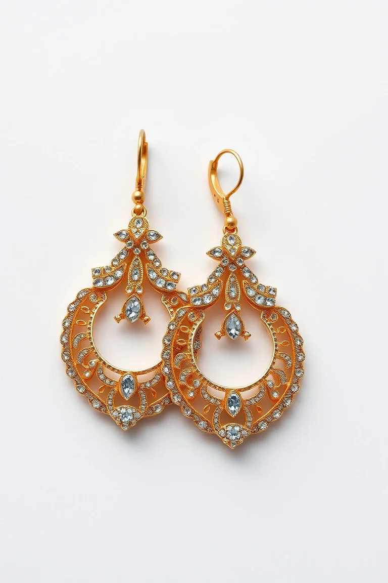 18K Filigree Fancy Earring A4 Quality