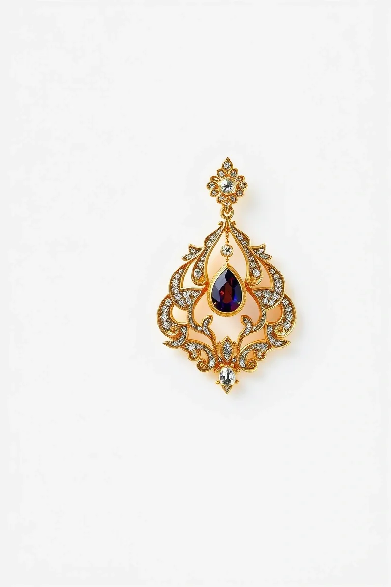 18K Filigree Fancy Earring A4 Quality