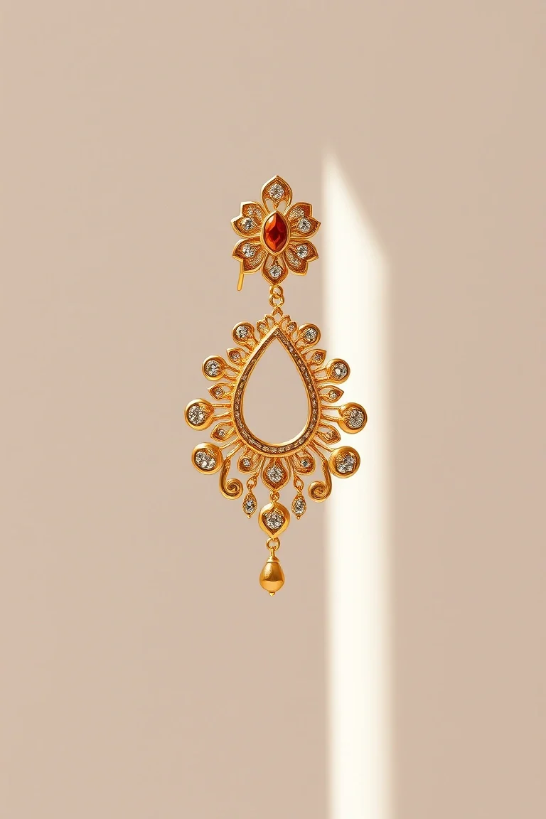 18K Filigree Fancy Earring A4 Quality