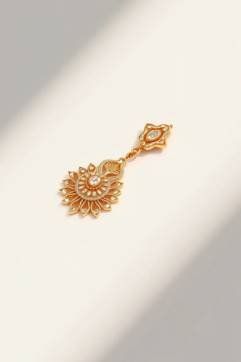 18K Filigree Fancy Earring A4 Quality