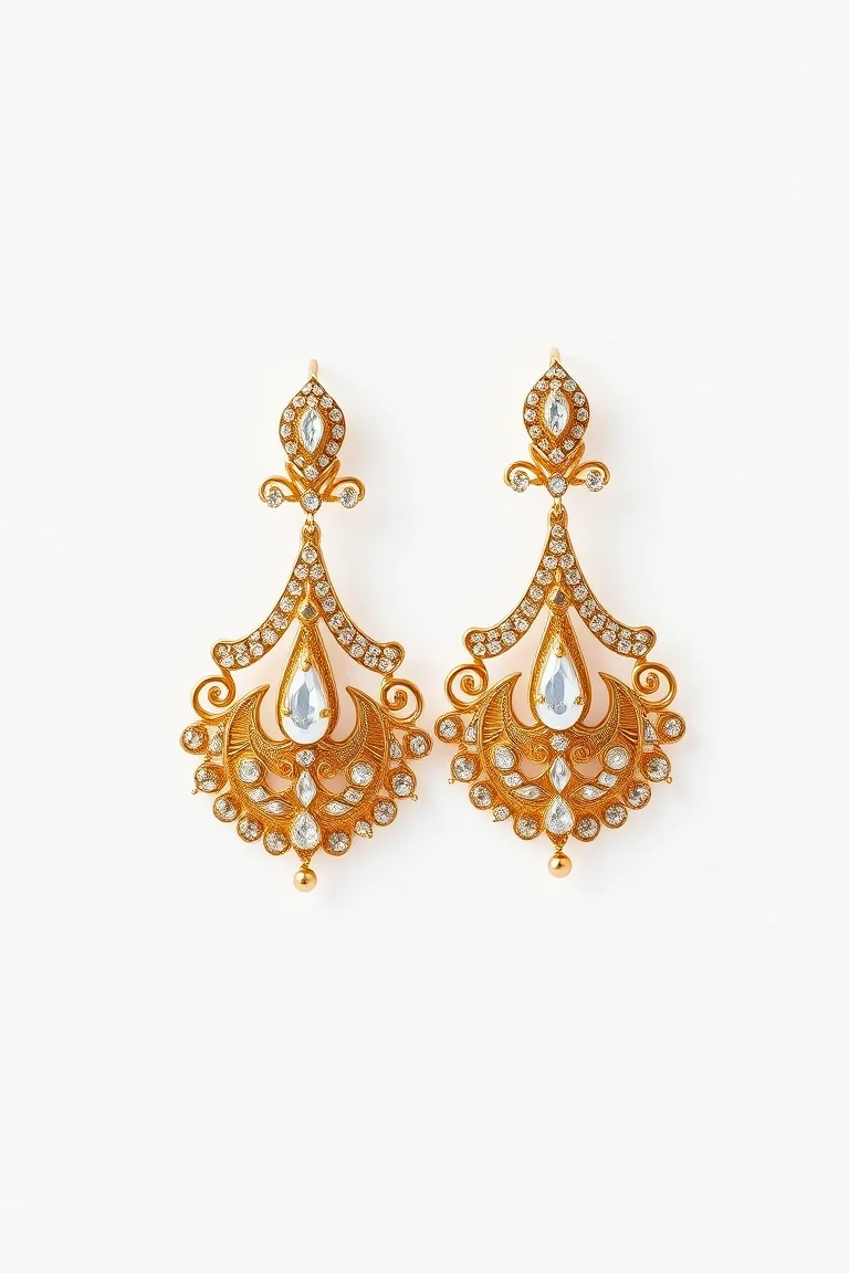 18K Filigree Fancy Earring A4 Quality