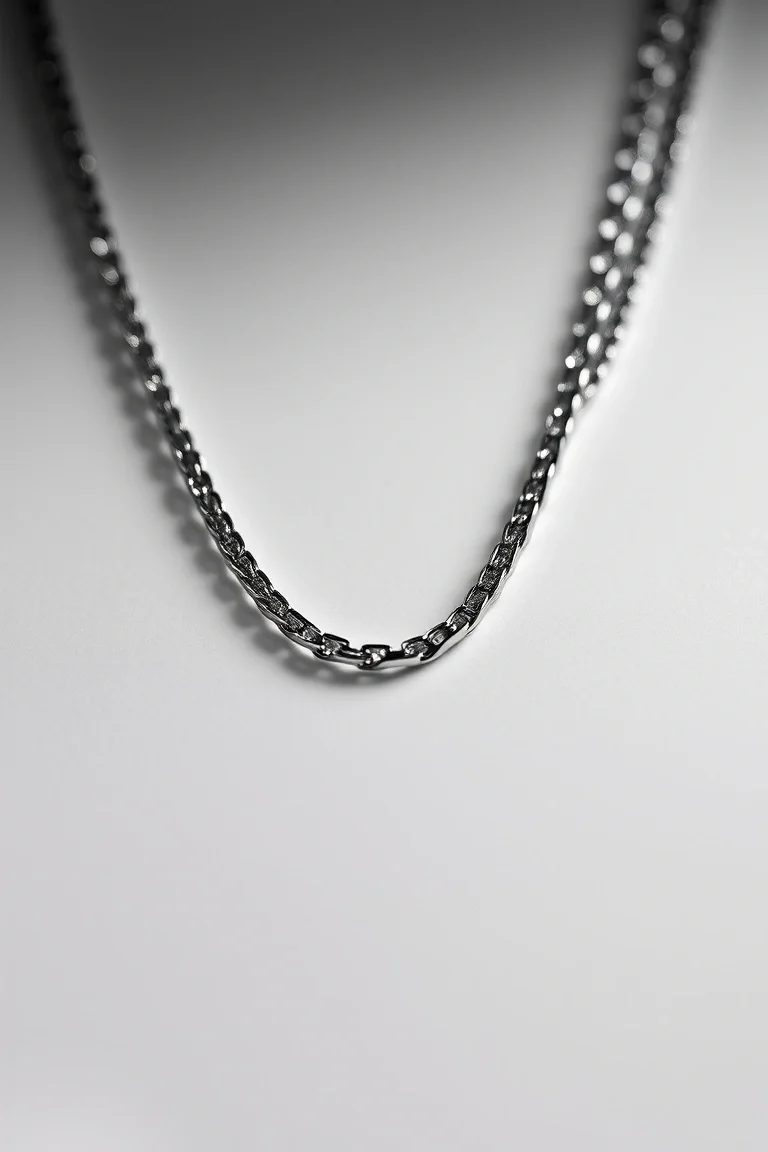 2mm Sterling Silver Black Neck 16 In.