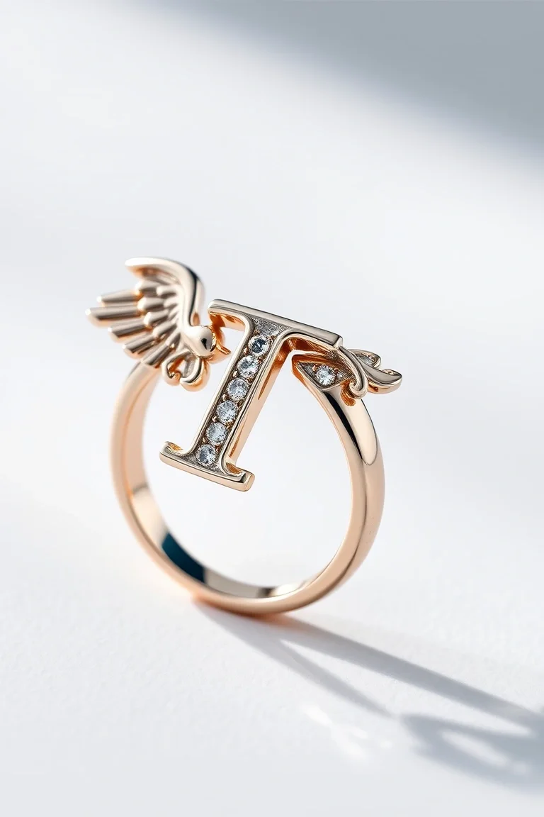 Angel Initial Ring I