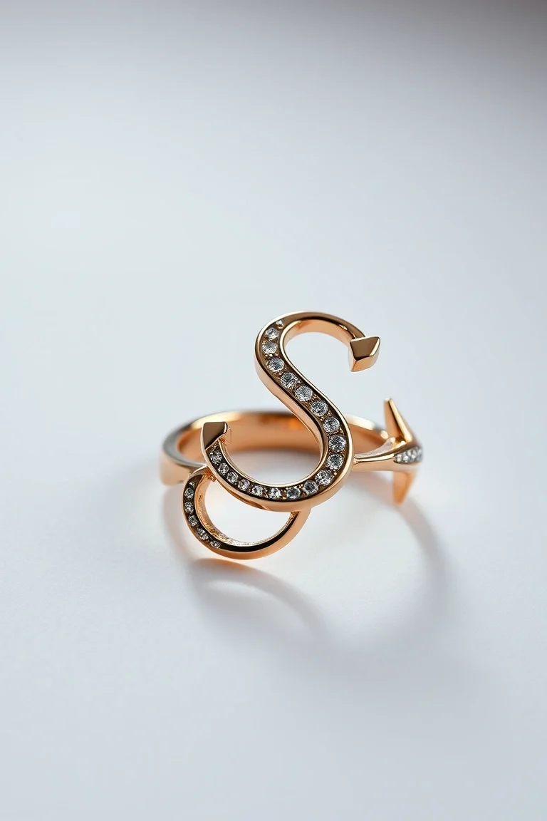 Angel Initial Ring S