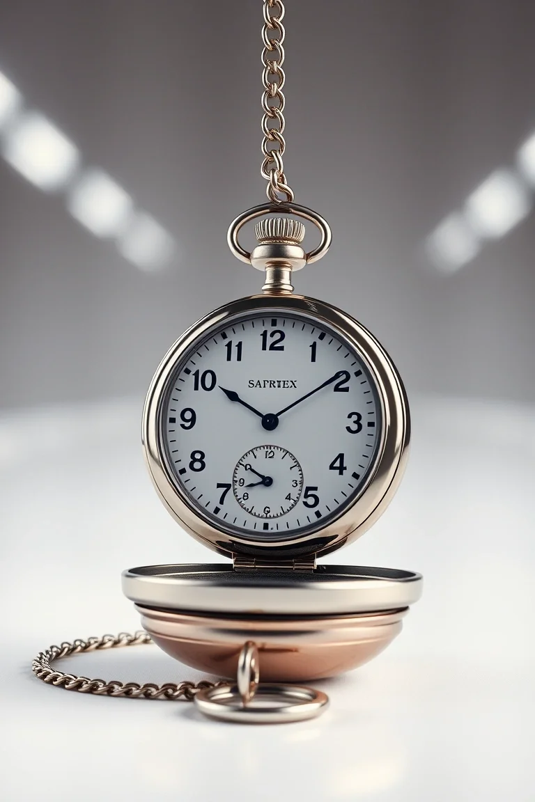 Bus Station Watch Can Be Converted To A Pocket Watch w/Chain, Solid Stainless Steel