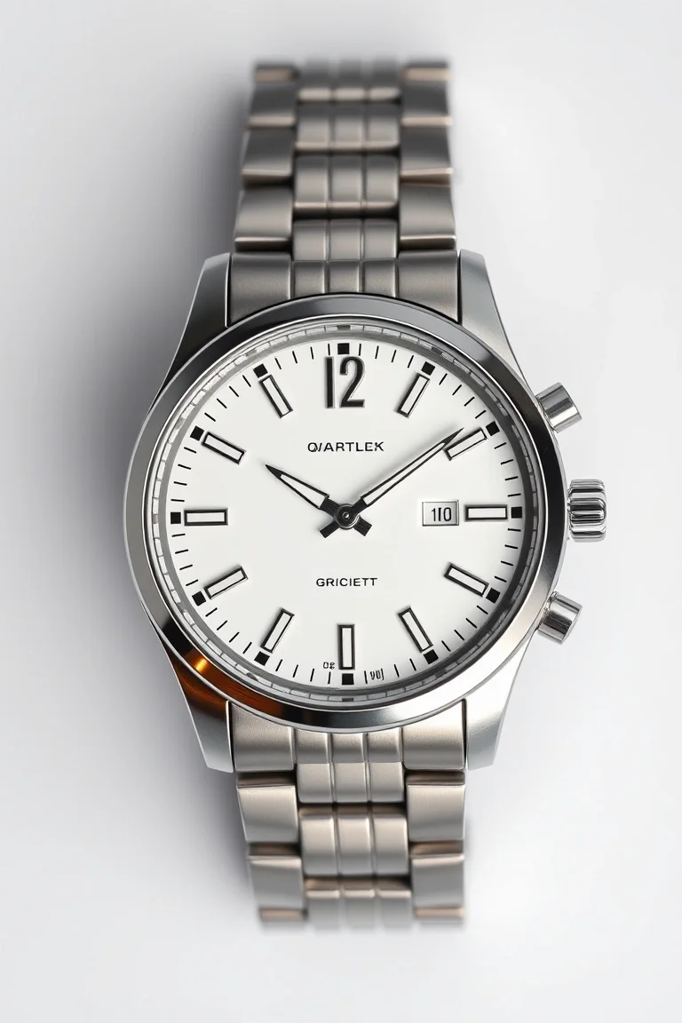 Gents Watch, Titanium Case/Band, White Dial