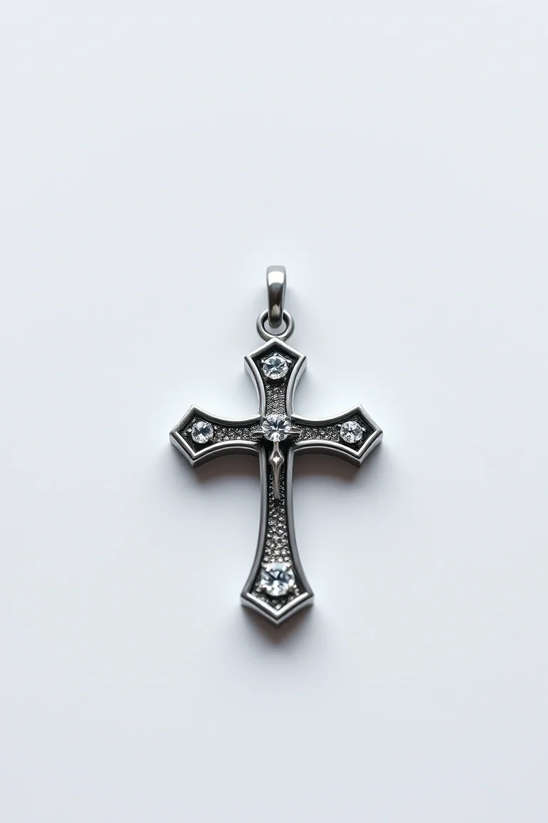Platinum Cross Charm