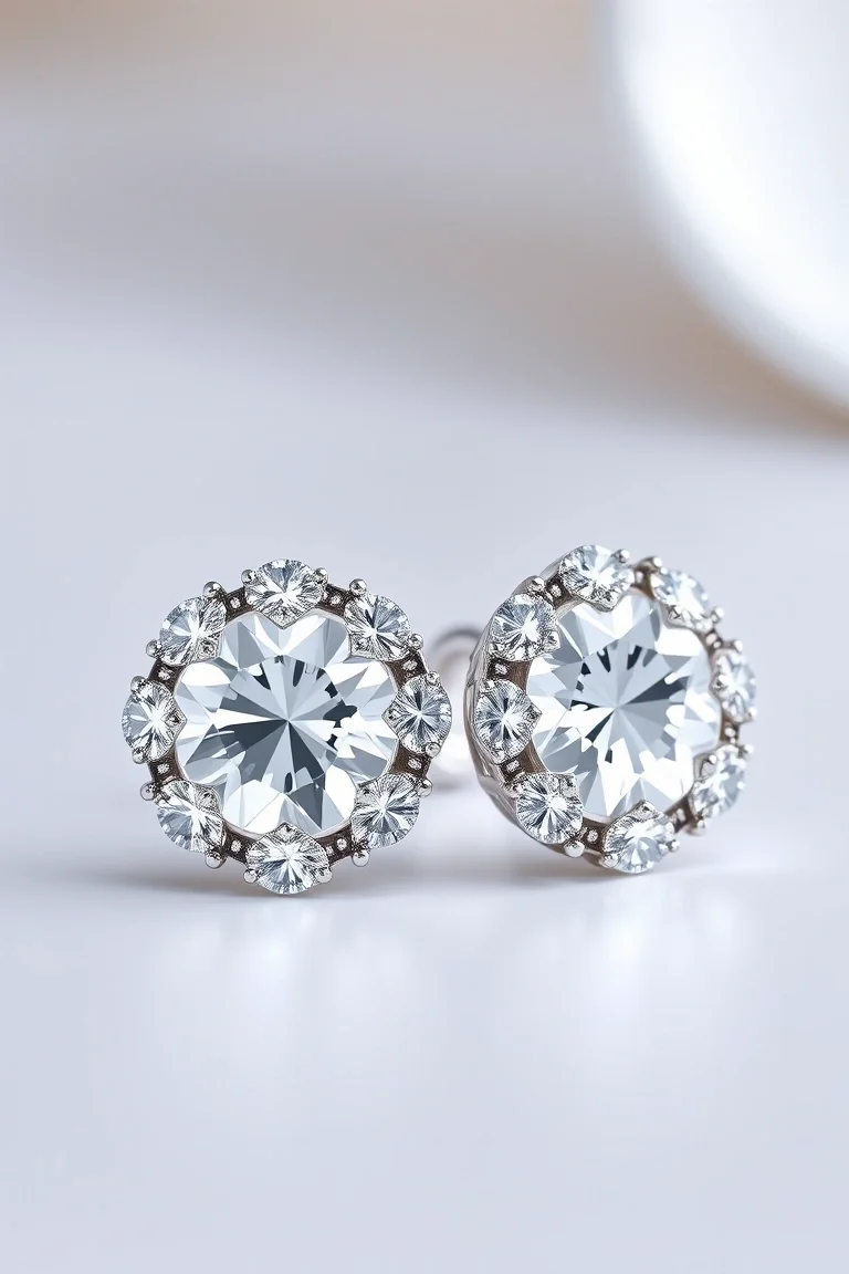 Platinum Earrings w/Silicon Backs