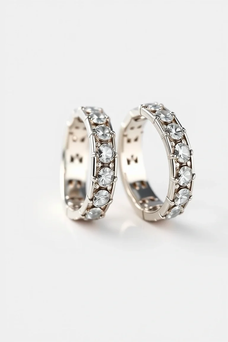 Platinum Hinged Earrings