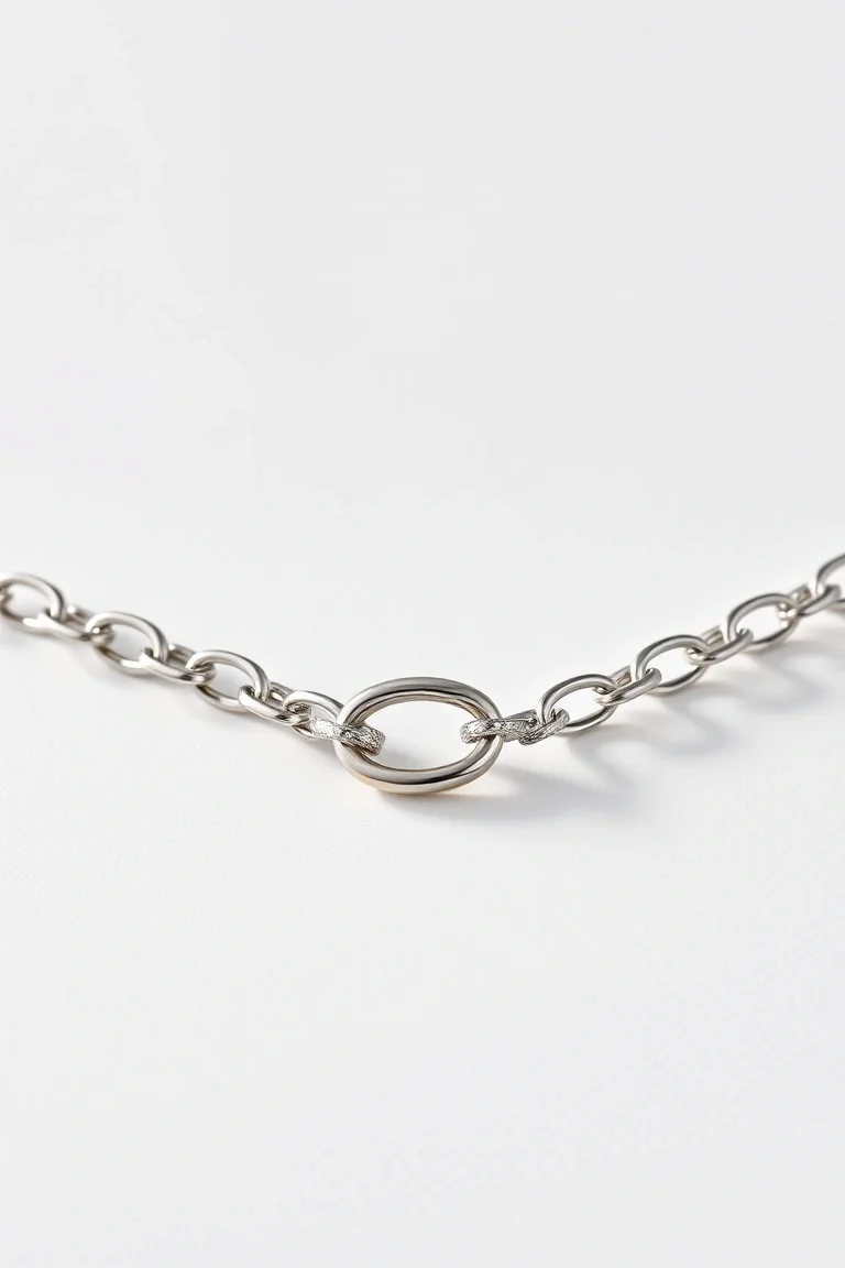 Platinum Open Link Chain 18 In.