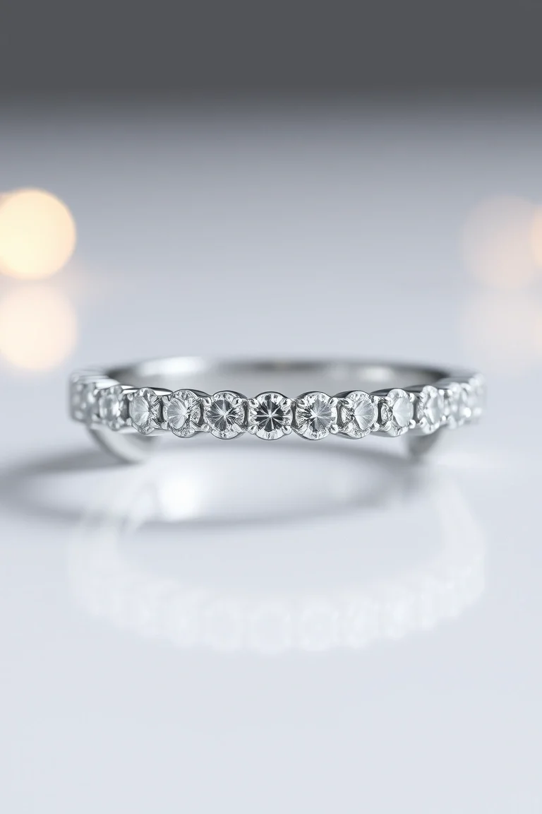 Platinum/Diamond Eternity Band AA Quality