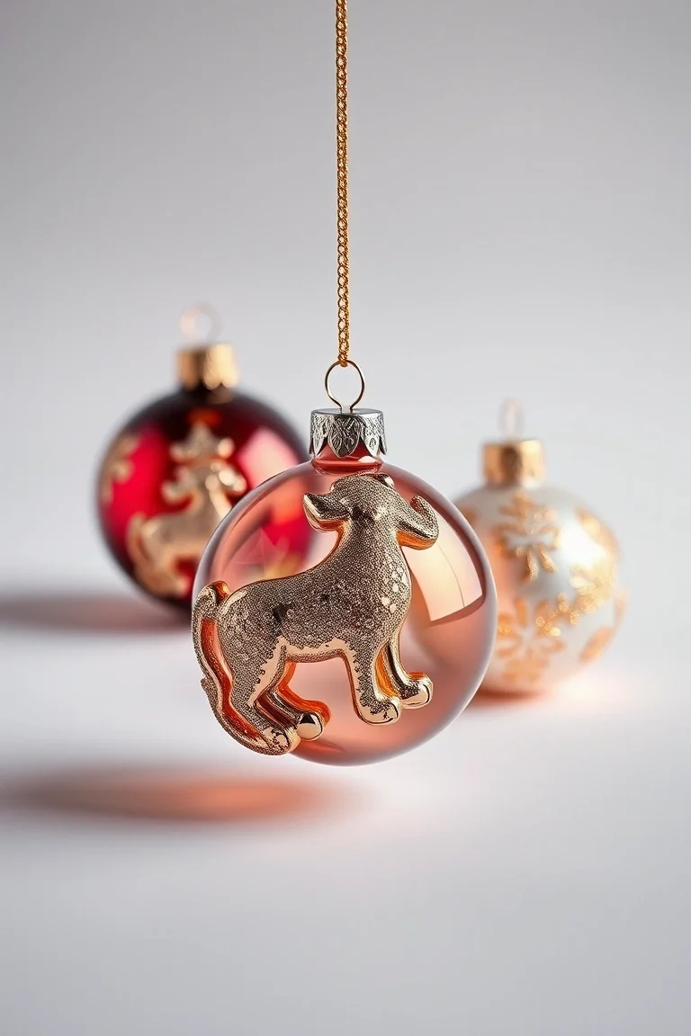 Pussnboots - Polonaise Collection: Glass Christmas Ornaments