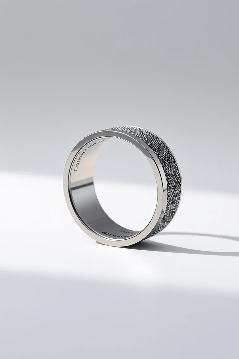 Solid Stainless Steel, Stainless Steel Mesh Band, Titanium Finish