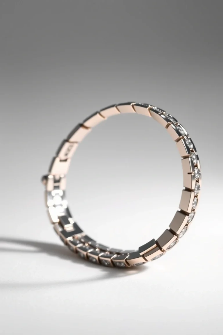 Stainless Steel Bangle Watch by Pixels