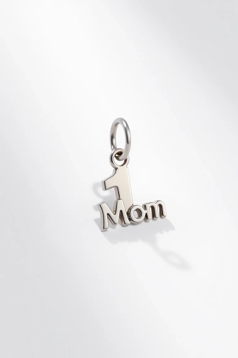 Sterling Silver #1 Mom Charmholder
