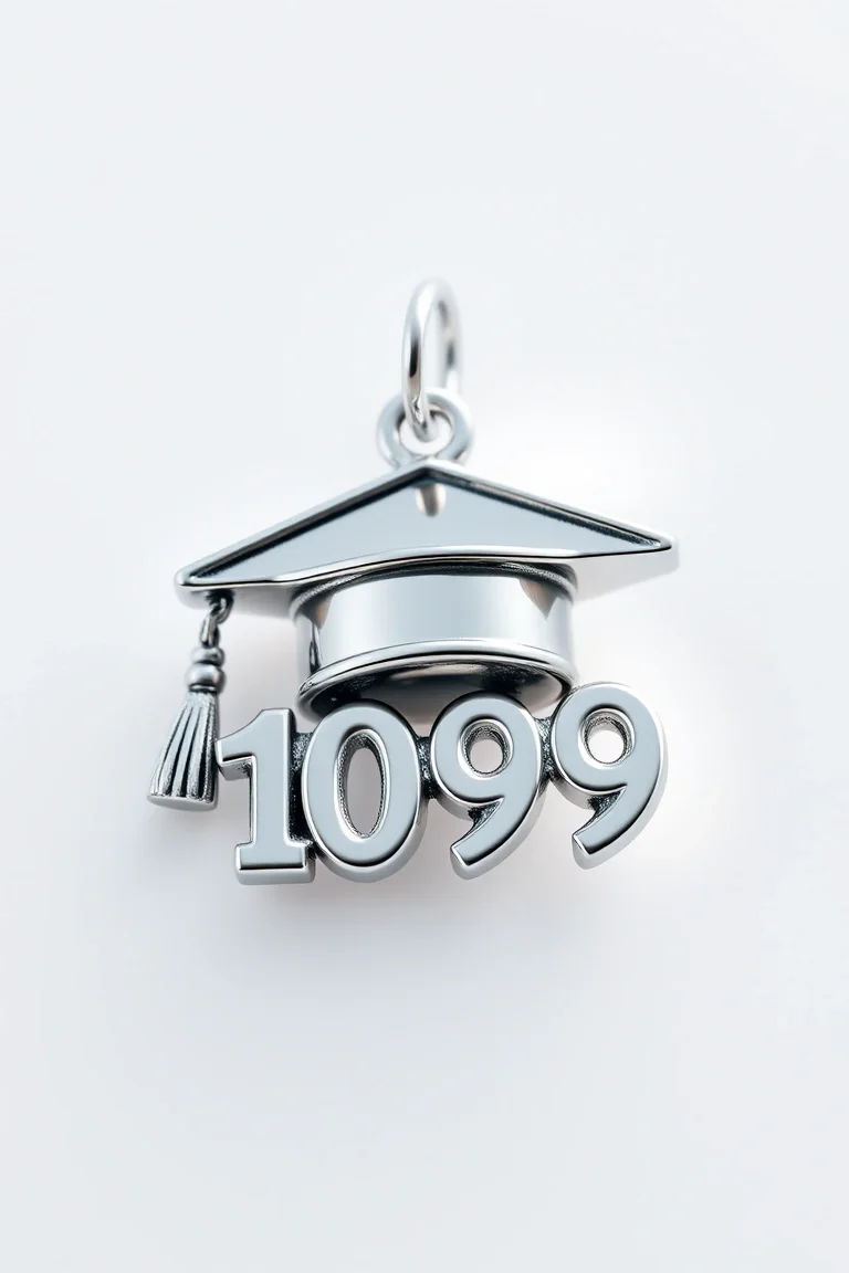 Sterling Silver 1999 Graduation Charm