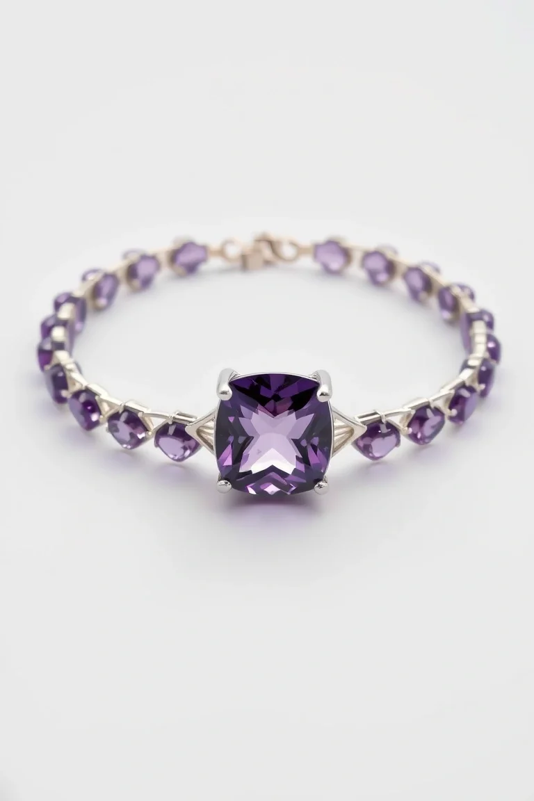 Sterling Silver Amethyst Bracelet