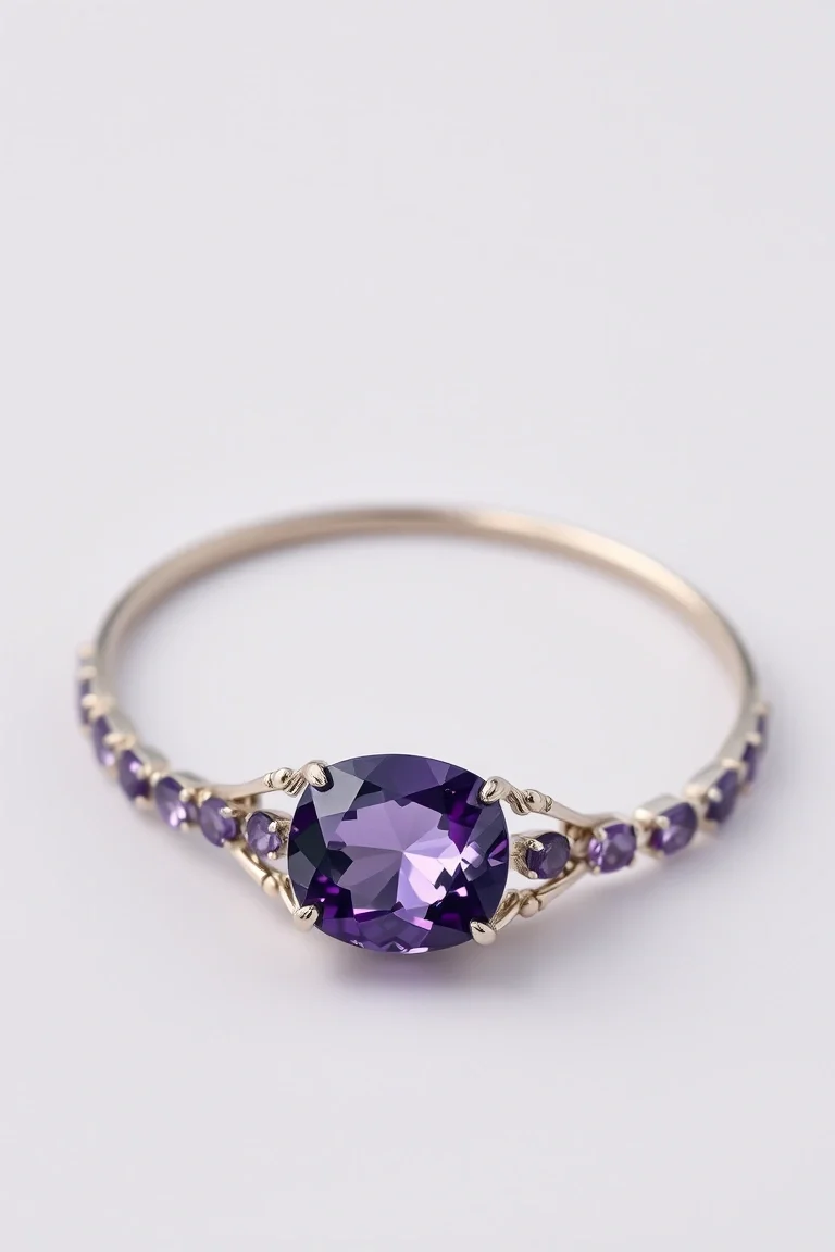 Sterling Silver Amethyst Bracelet