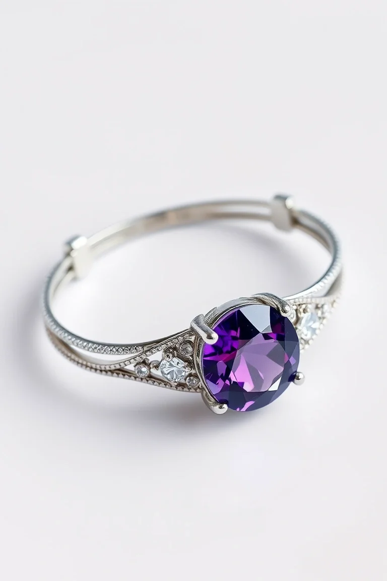 Sterling Silver Amethyst Bracelet