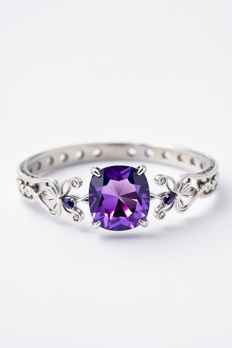 Sterling Silver Amethyst Bracelet