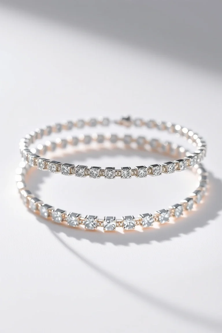 Sterling Silver And Vermeil Cubic Zirconia Bracelets