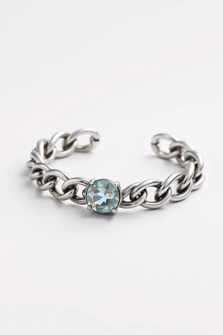 Sterling Silver Aniqued Link Bracelet