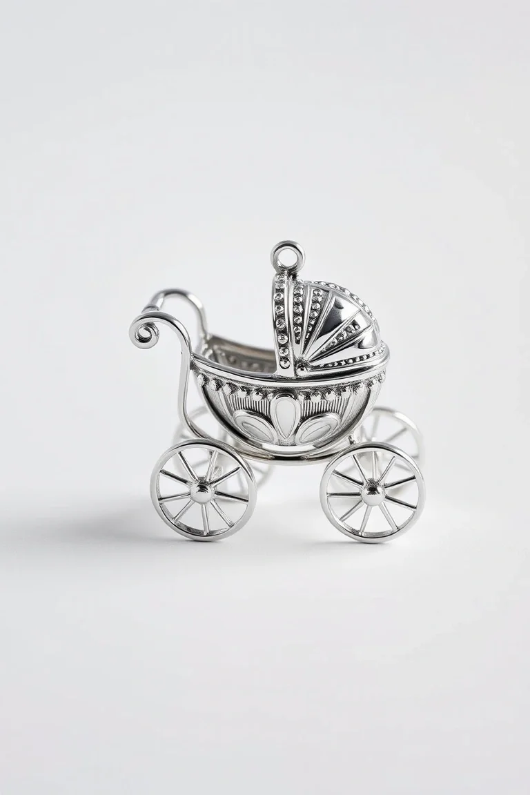 Sterling Silver Baby Carriage