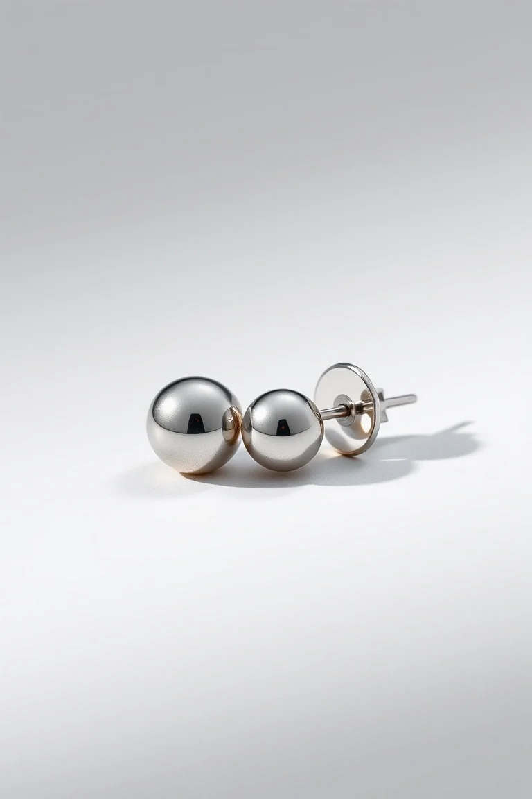 Sterling Silver Ball Earrings