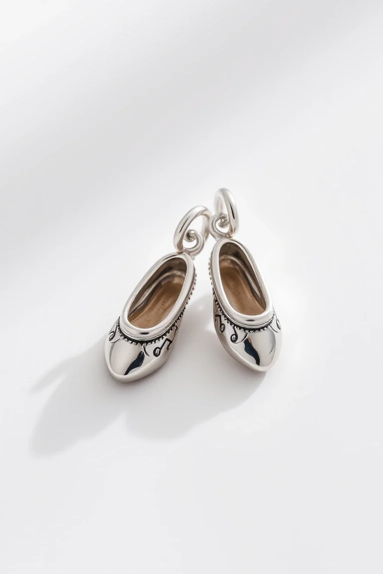 Sterling Silver Ballet Slippers