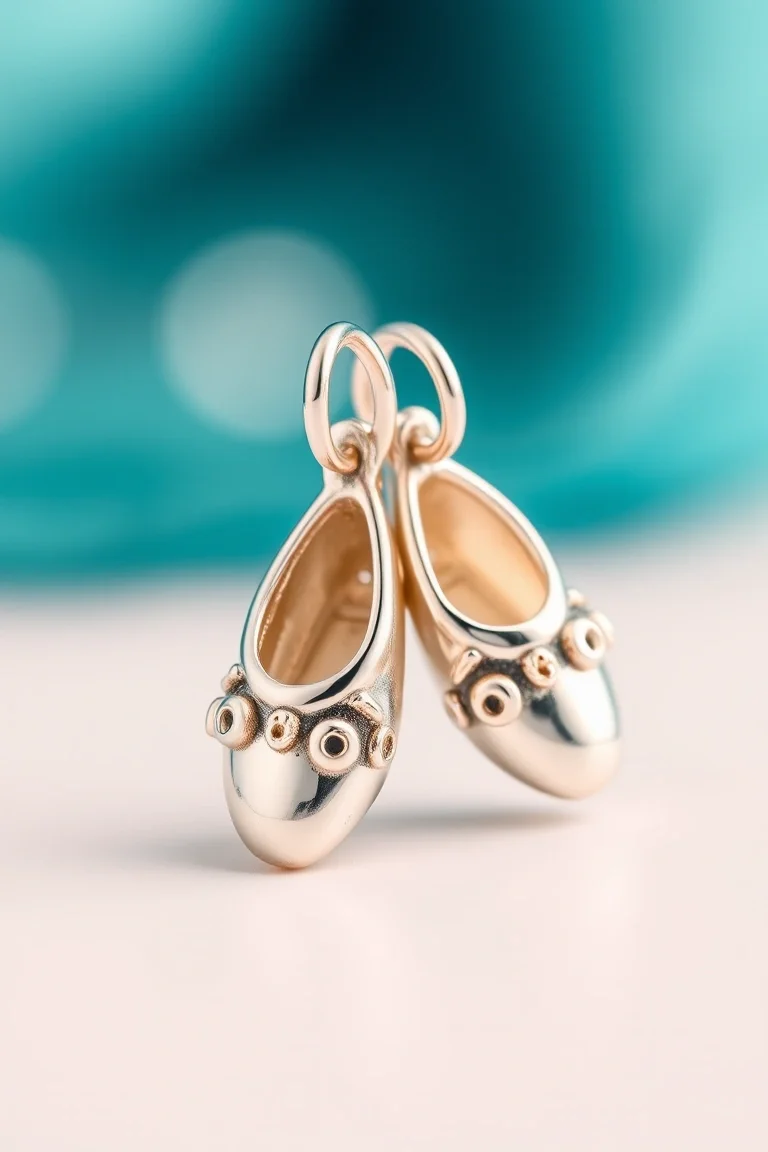 Sterling Silver Ballet Slippers
