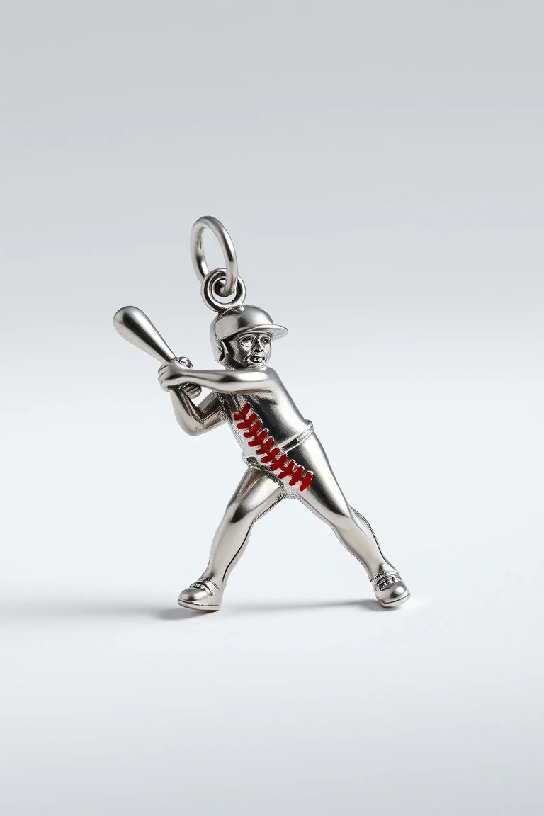 Sterling Silver Baseball Batter