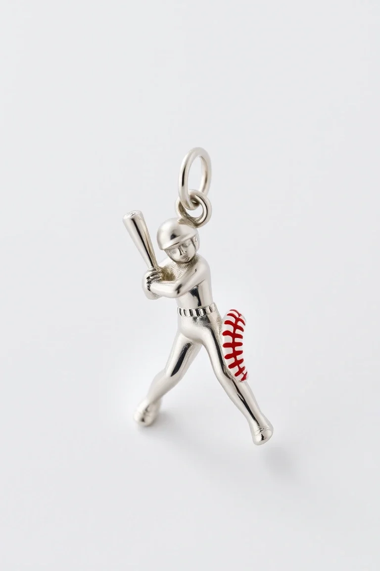 Sterling Silver Baseball Batter