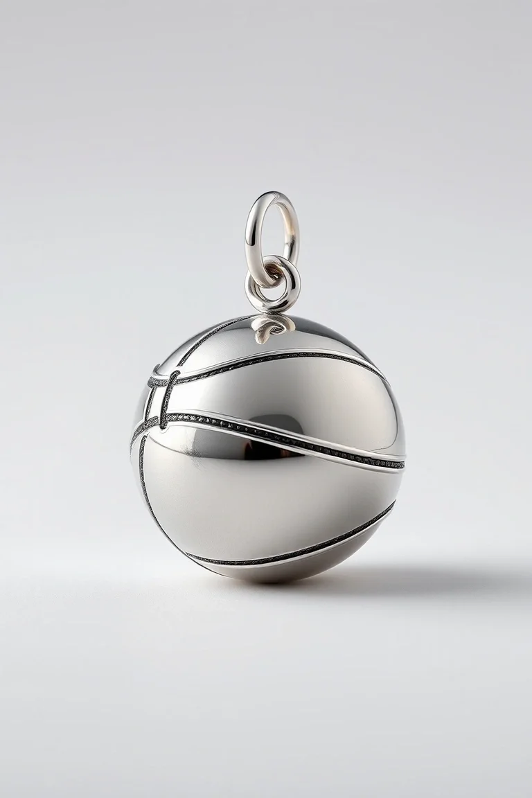 Sterling Silver Basketball