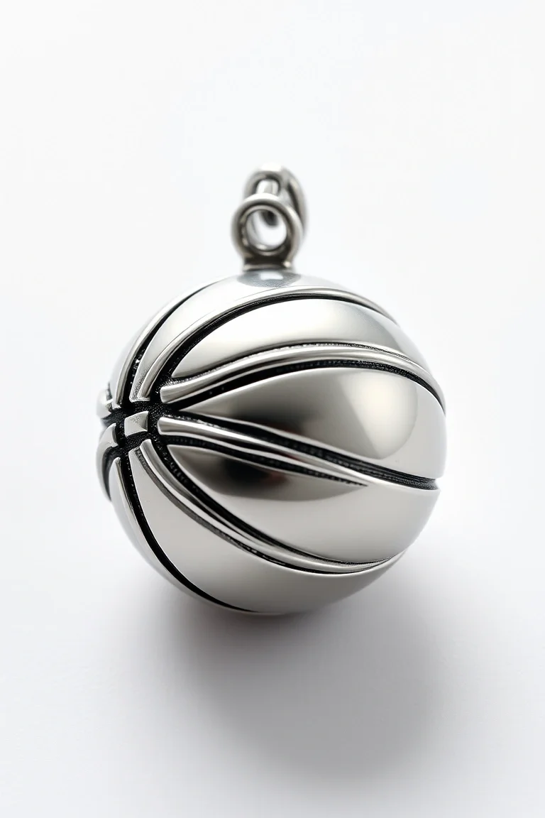 Sterling Silver Basketball