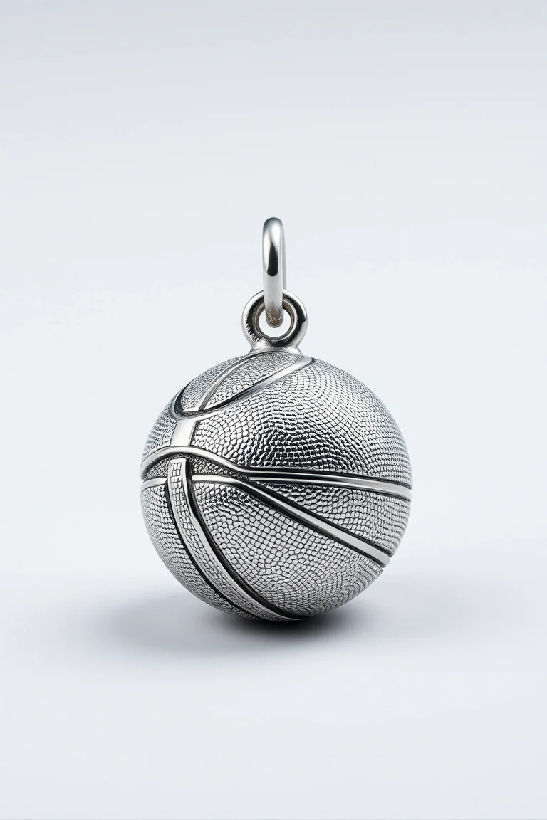Sterling Silver Basketball