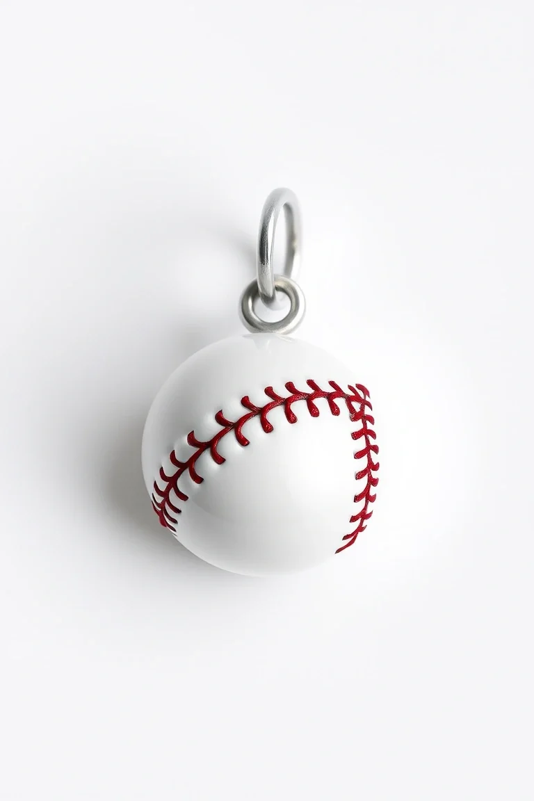 Sterling Silver Bat With Ball