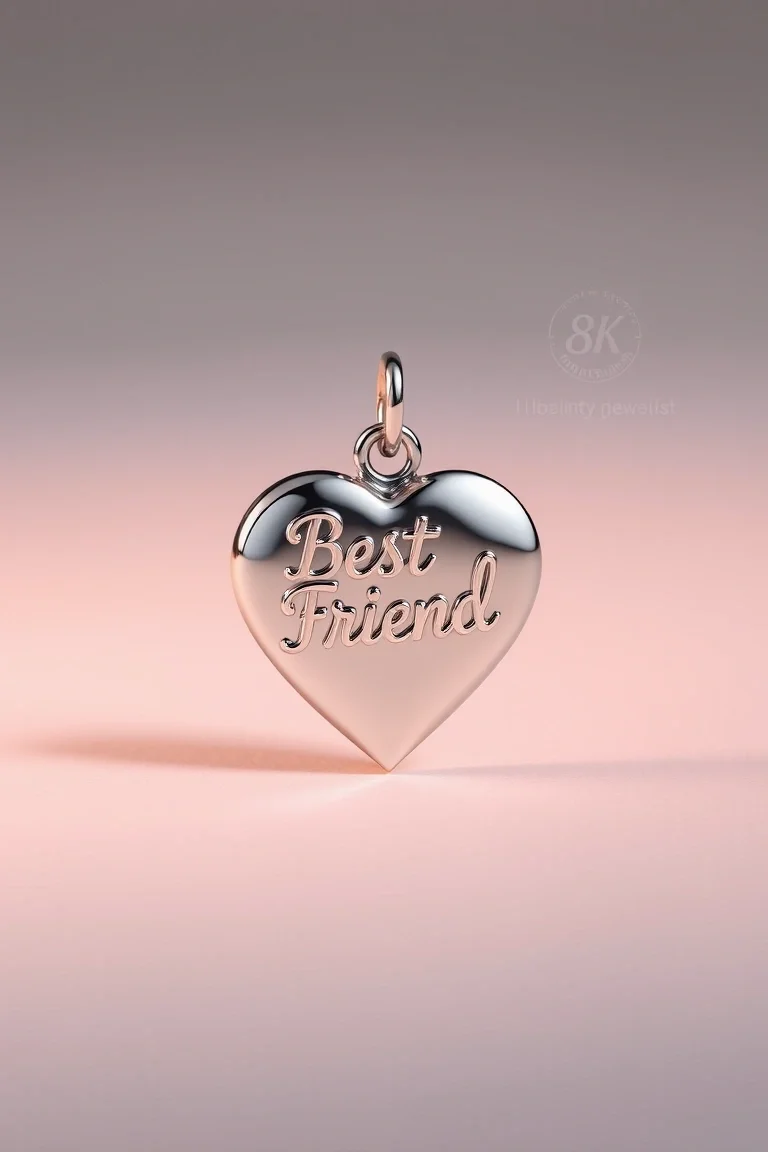 Sterling Silver Best Friend Heart