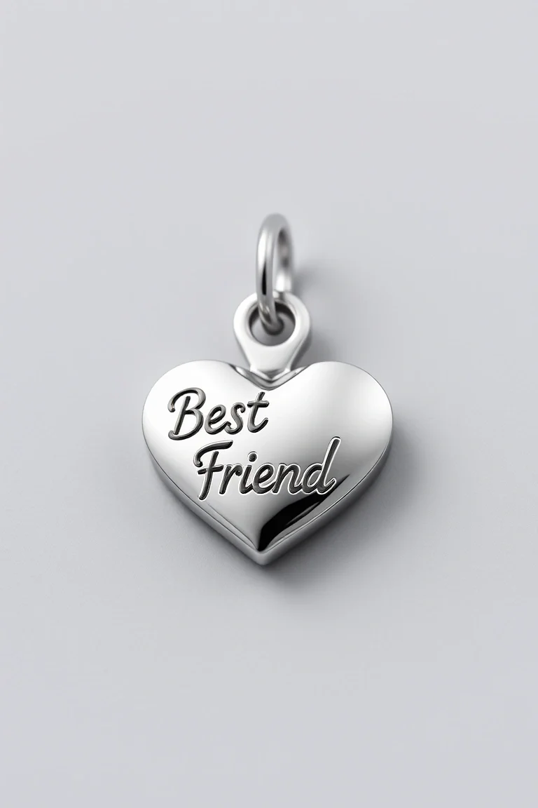 Sterling Silver Best Friend Heart