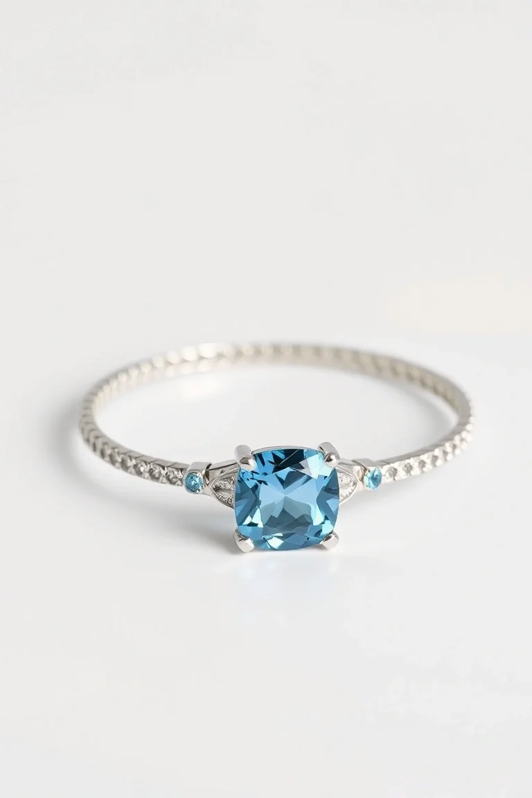 Sterling Silver Blue Topaz Bracelet