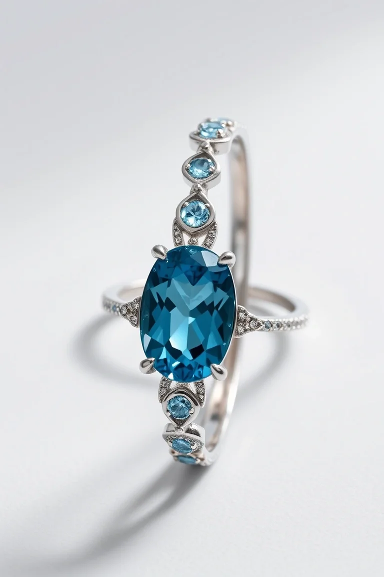 Sterling Silver Blue Topaz Bracelet