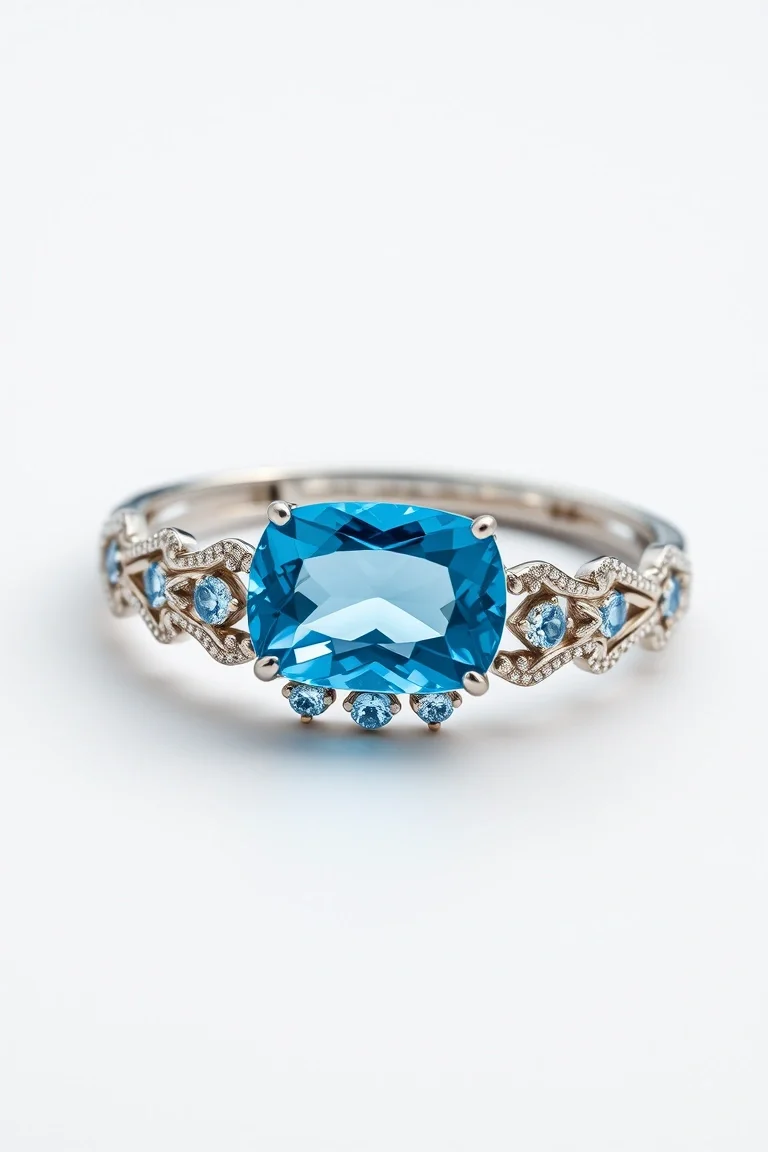 Sterling Silver Blue Topaz Bracelet